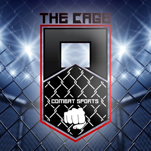 Create an illustration of a challenging fight cage