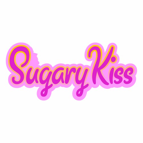 Create a "kawaii" logo for Sugary Kiss