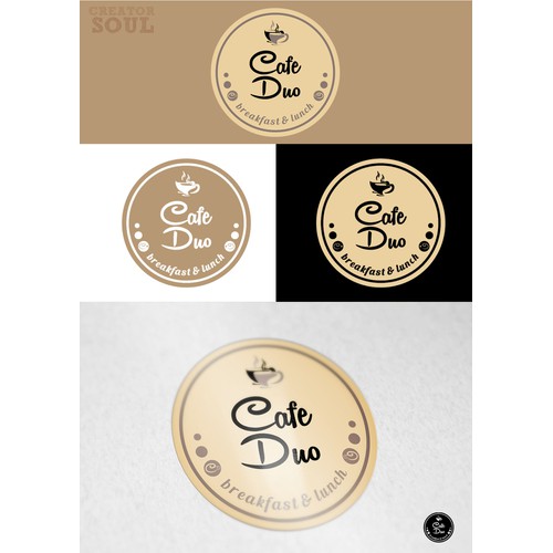 Create a logo for a trendy up & coming breakfast and lunch cafe