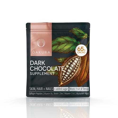 Dark chocolate pouch
