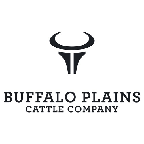 Simple bold logo concept for a cattle company