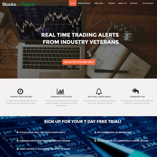 Create Eye-Catching Homepage Design For Stock Market Service