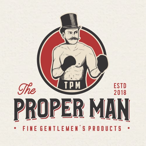 Vintage Logo For "The Proper Man"