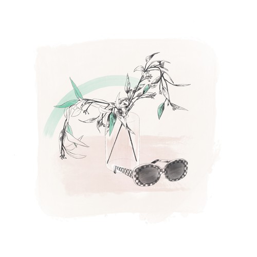 sunglasses & plant