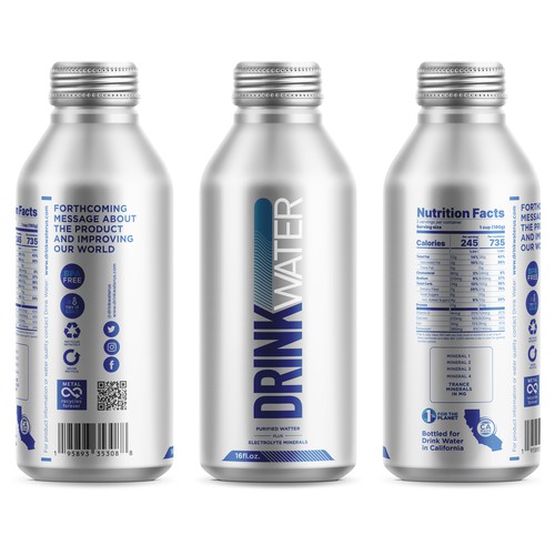 Packaging water label Design