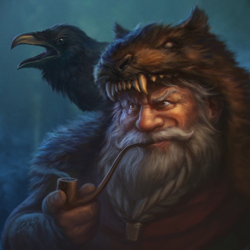 Dwarf with a Raven