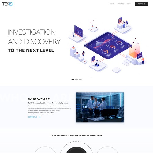 TekID Homepage design