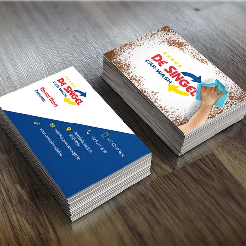 Belgium Car Wash Business Card Concept