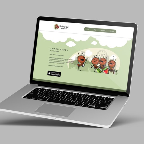 Website design for a mobile app