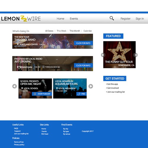 LemonWire landing page