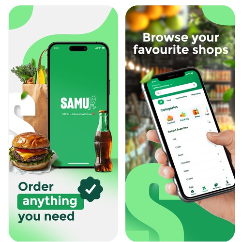 App Store Banner Design for SAMU Delivery App
