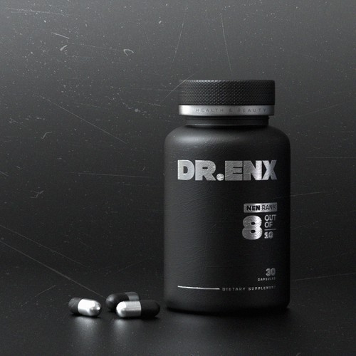 Supplement bottle label design