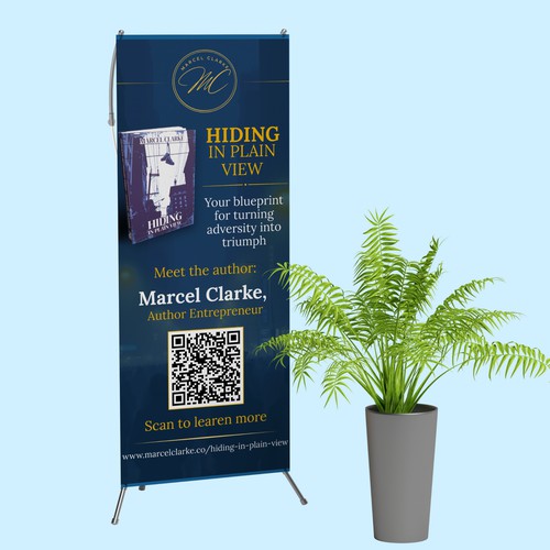 33" x 81" Retractable Banner for Author