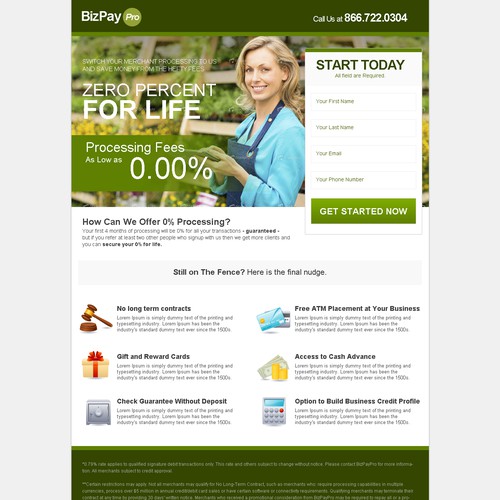 Create the next landing page for BizPayPro.com
