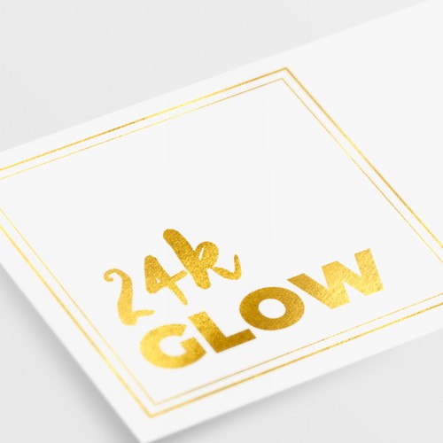 Luxurious 24k GLOW logo concept