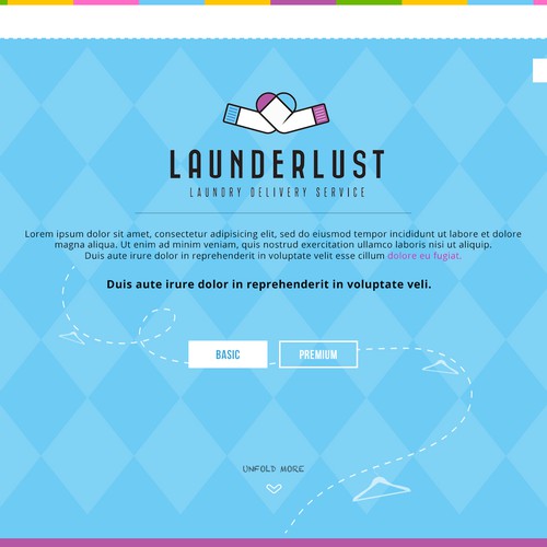 Modern website design for a Laundry