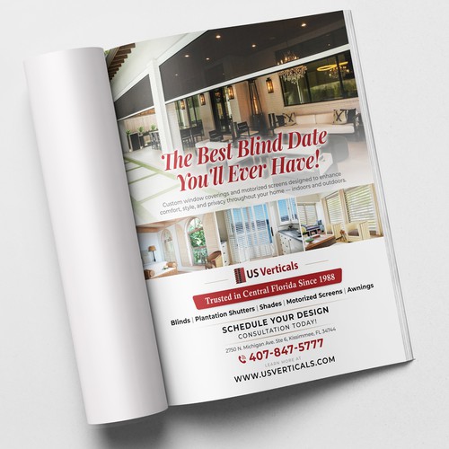 Modern Print Ad for Window Covering Company