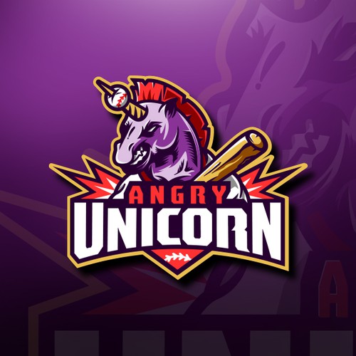 Bold Unicorn Mascot design