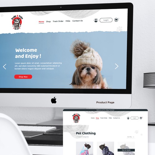 fun and organic web page design, for a quality pet product brand