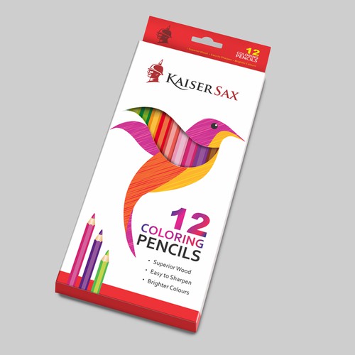 Kaiser Sax - Packaging for 12 coloring Pencils