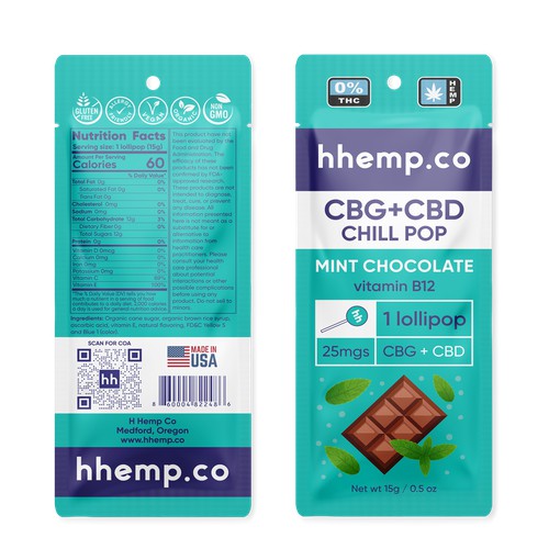 Packaging design for hemp lollipop