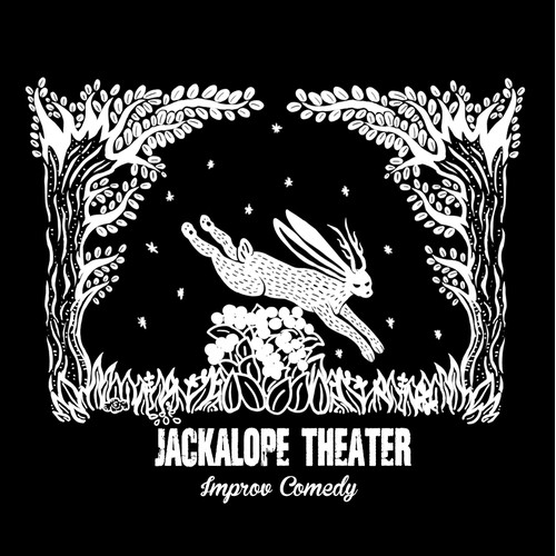 Linocut Design Jackalope Theater 