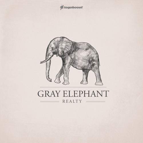Gray Elephant logo design