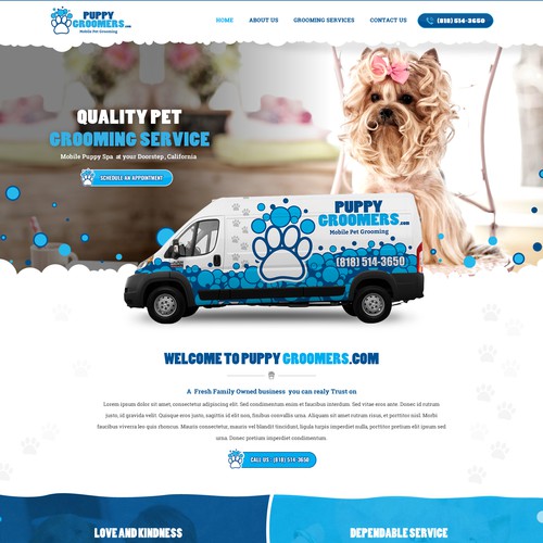 modern classy website with pet feel 