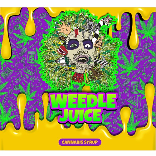 Nickelodeon-Themed Cannabis Syrup Label Design