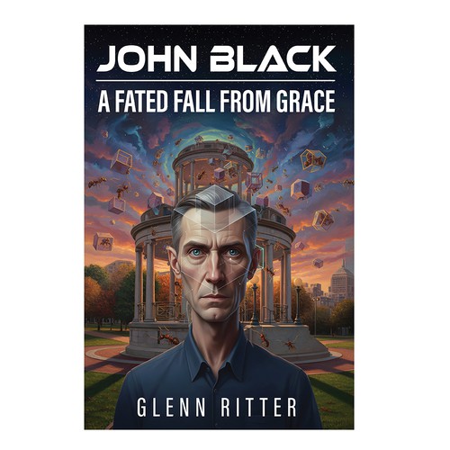 Cover design for science fiction book