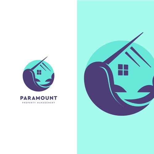 Narwhal + Home Logo Design