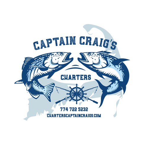logo for guide fishing charter trips