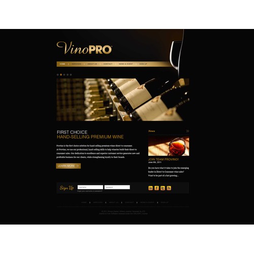 VinoPRO website design