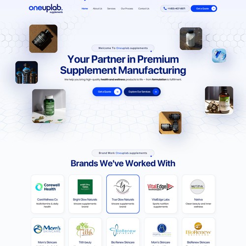 Modern Private Label Manufacturer Website Company