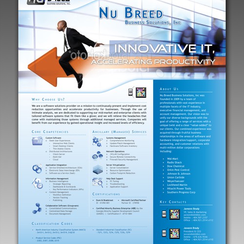 Software start-up needs a sharp, eye-catching, brochure!