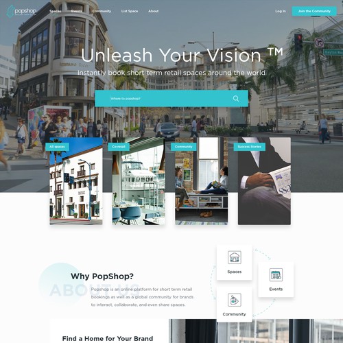 complete redesign for retail popup shop and brand marketplace