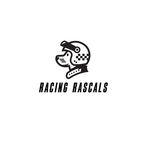 Simple clean racing dog