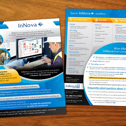 Brochure for Industrial Test Bench Software Package (Future Multi-Language Work)