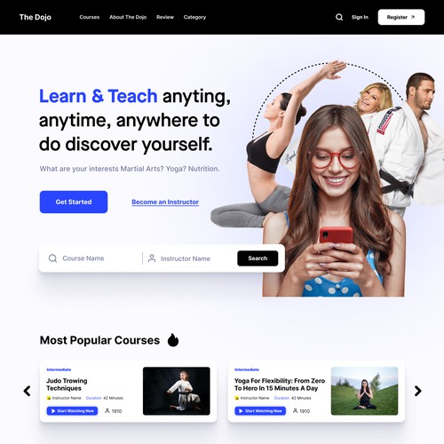 The Dojo - Landing Page