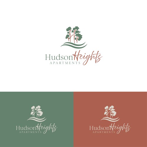 Apartment logo with beautiful nature