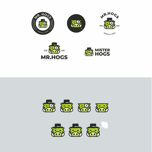 Mr. Hogs - Cannabis Dispensary Logo concept