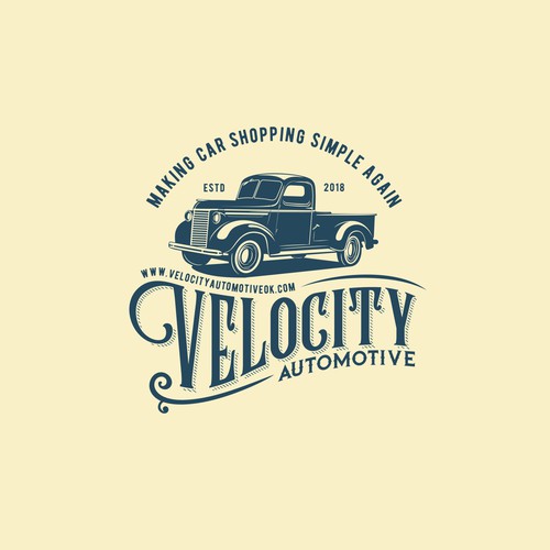 Vintage logo for Velocity Automotive