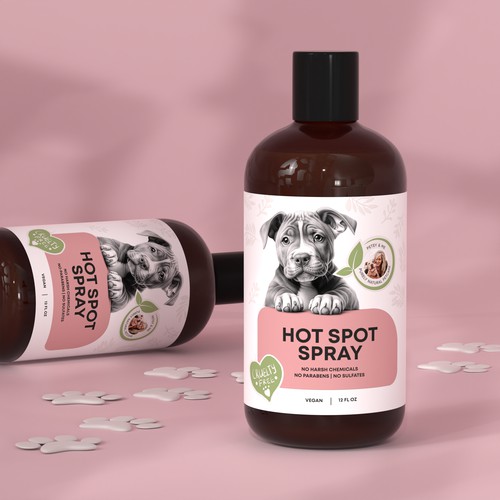 Pet Shampoo Label Design