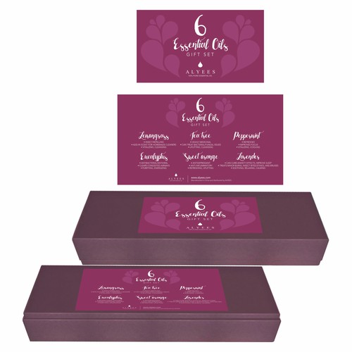 Feminine gift box for essential oils set