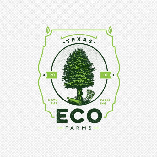 Logo for Texas Eco farms / Vintage Version