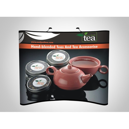 Create a modern backdrop banner for beloved online tea company