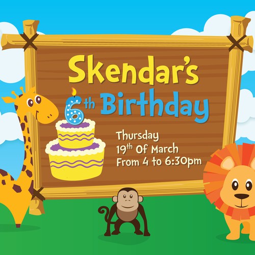 Safari Birthday Invitation