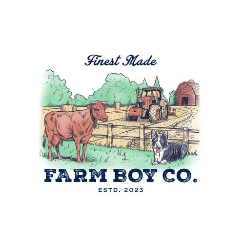 Farm Boy Co. Logo and T-shirt Design