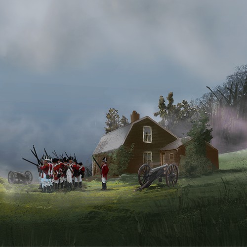 Re-create the American Revolutionary war from 1776 in a game setting with characters