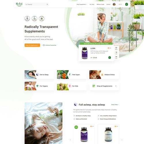 Supplements Shop - UI/UX Design